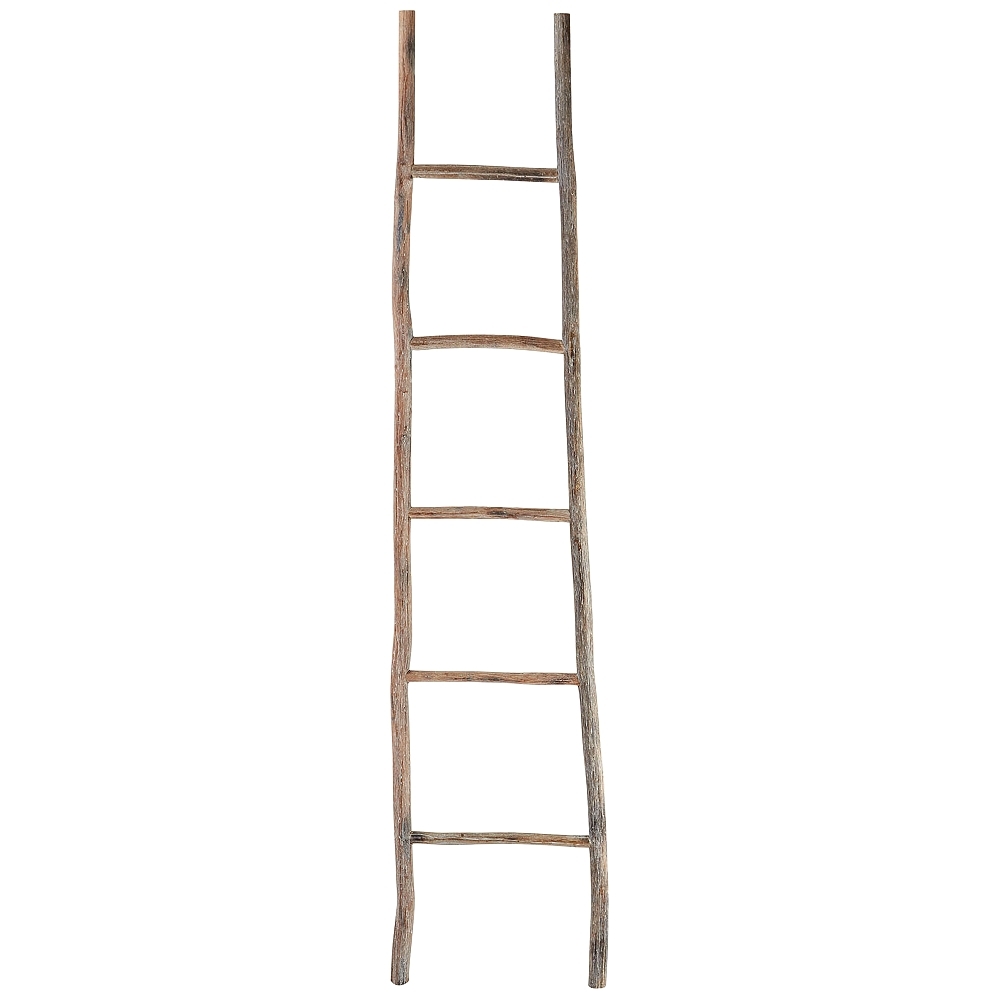 Branch One Large White Washed Wood Ladder - Style # 34Y56 - Image 0