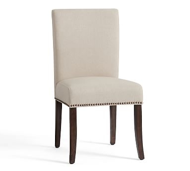 Porter Upholstered Side Chair, Brushed Cross Weave - Image 0