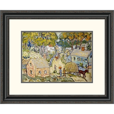 'A New England Village' by Maurice Brazil Prendergast Framed Painting Print - Image 0