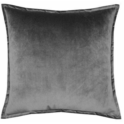 Dicarlo Velvet Grey Pillow With Flange - Image 0