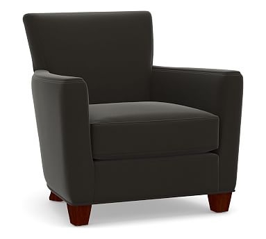 Irving Square Arm Upholstered Armchair, Polyester Wrapped Cushions, Performance Everydayvelvet(TM) Smoke - Image 0
