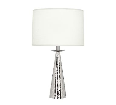 Danielle Small Tapered Table Lamp, Nickel - Image 0