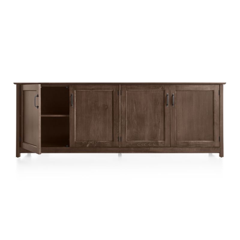 Ainsworth Cocoa 85" Media Console with Glass/Wood Doors - Image 3