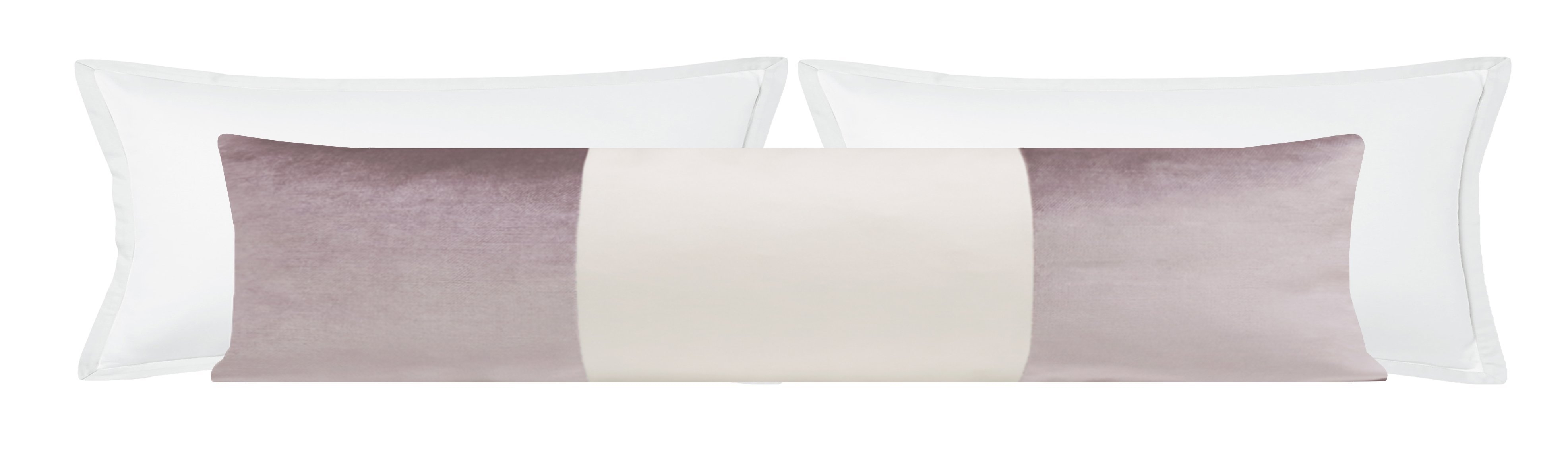 THE XL LUMBAR :: COLORBLOCK FAUX SILK VELVET // SMOKEY LAVENDER - 14" X 48" - Image 0
