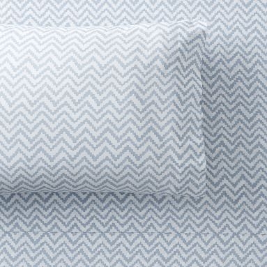Chevron Organic Sheet Set, Queen, Light Gray - Image 3