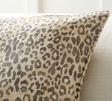 Cheetah Print Pillow, Neutral Multi, 20" - Image 1