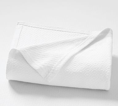 Diamond Organic Blanket, Twin/Twin XL, White - Image 0