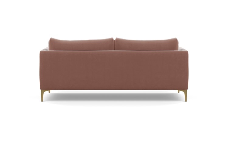 Owens Sofa with Blush Fabric and Brass Plated legs - Image 3