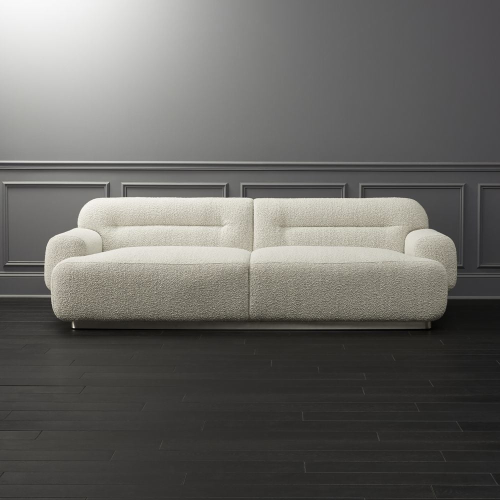 Logan Grey Boucle Sofa - Image 1