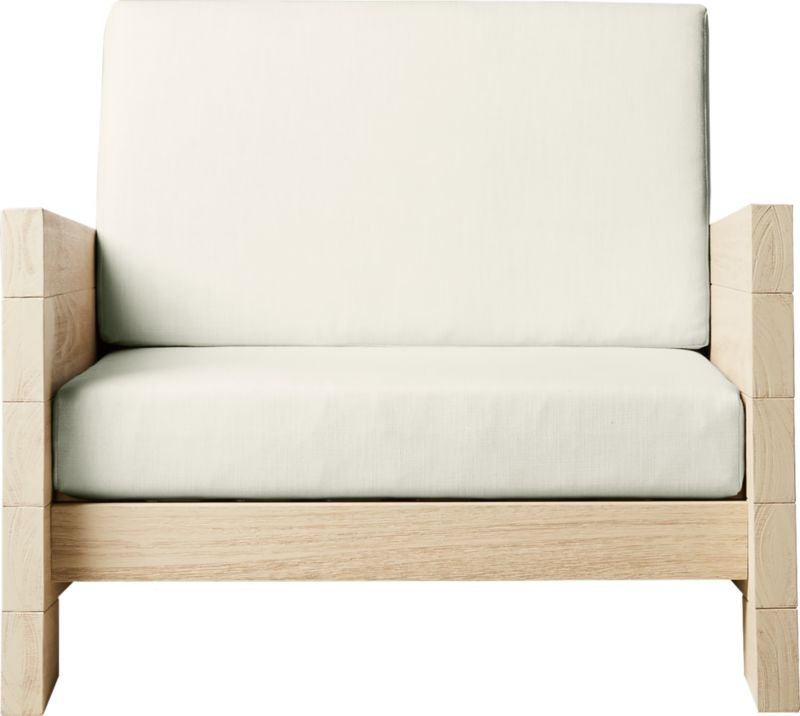 Lunes White Outdoor Lounge Chair - Image 2