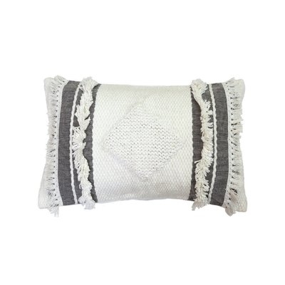 Bridgecliff Hand Woven Cotton Lumbar Pillow - Image 0