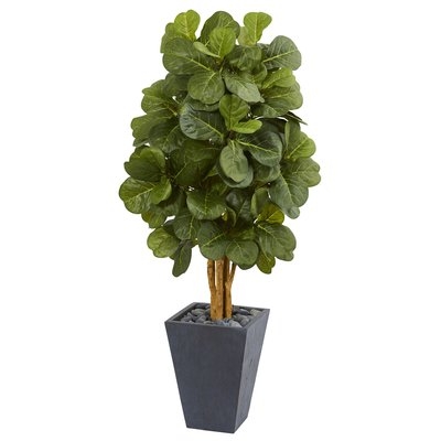 Artificial Floor Fiddle Leaf Tree in Planter - Image 0