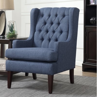 Argenta Button Tufted Wingback Chair - Image 0