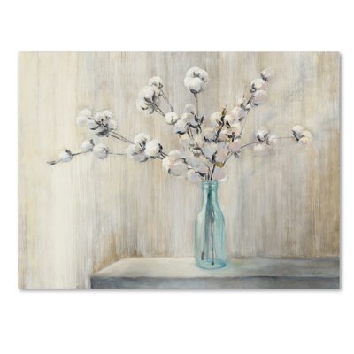 Cotton Bouquet Acrylic Painting Print - Image 0