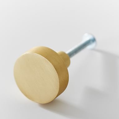 Beadboard Moderna Knob, Brushed Brass - Image 0