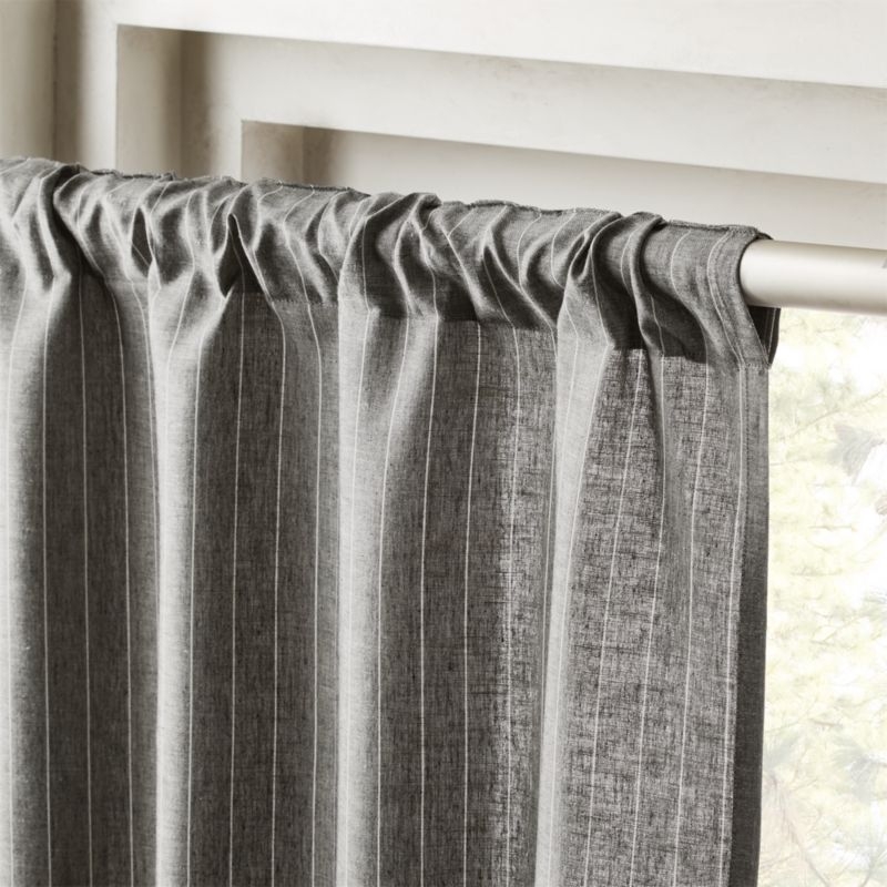 Pinstripe Grey/White Curtain Panel 48"x96" - Image 3
