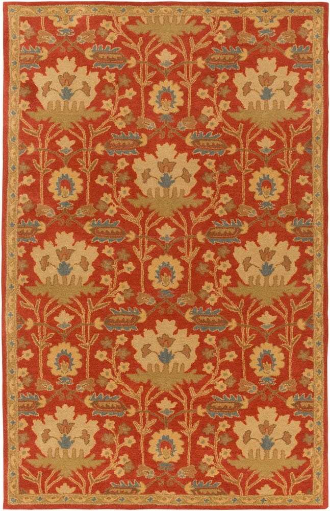 Caesar Red Indoor 9'9" x 9'9" Handmade Rug - Image 1