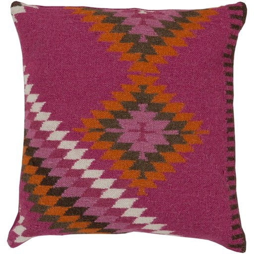 Kilim Throw Pillow, 22" x 22", with down insert - Image 1