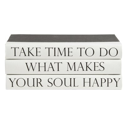 3 Piece Take Time to Do Quote Decorative Book Set - Image 0