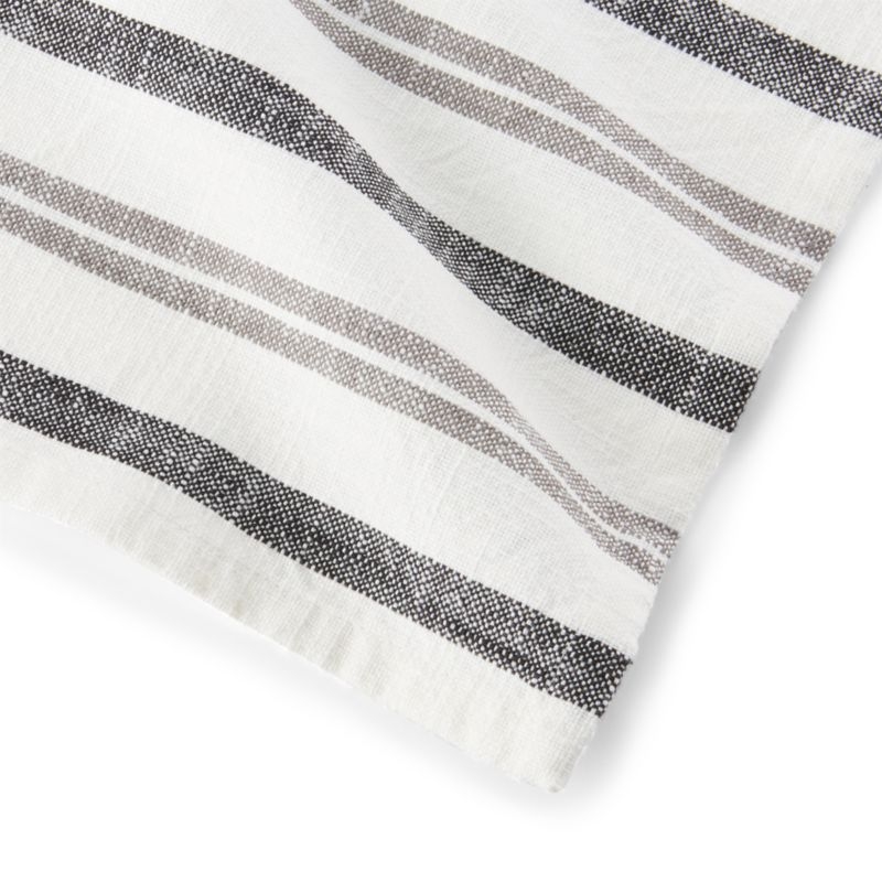 Farmhouse Grey Stripe Dish Towels, Set of 2 - Image 1
