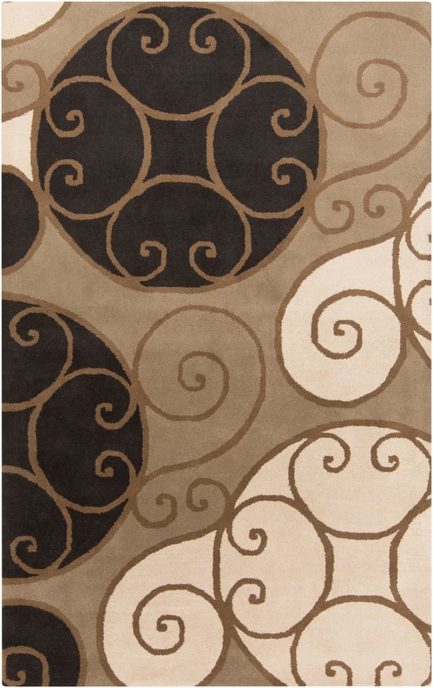 Athena Brown Indoor 4' x 6' Handmade Rug - Image 1