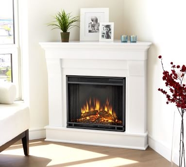 Real Flame(R) Chateau Corner Electric Fireplace, White - Image 2