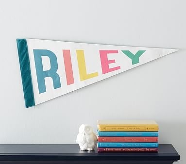 Personalized Pennant Flag, Multi Bright - Image 0
