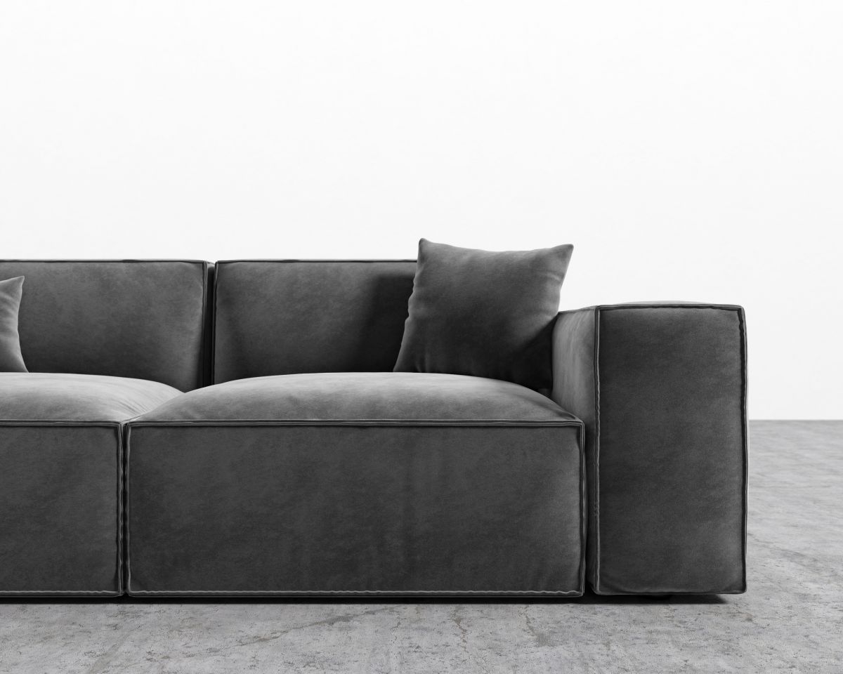 Porter Sofa - Glacier Grey Black Plastic - Image 3