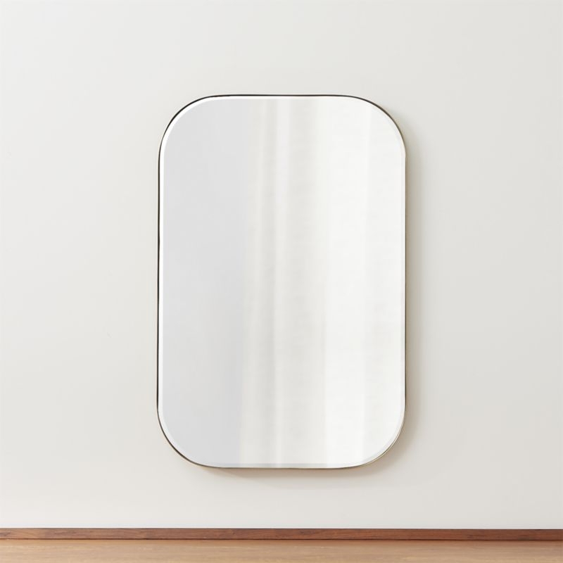 Edge Brass Rounded Rectangle Mirror - Image 3