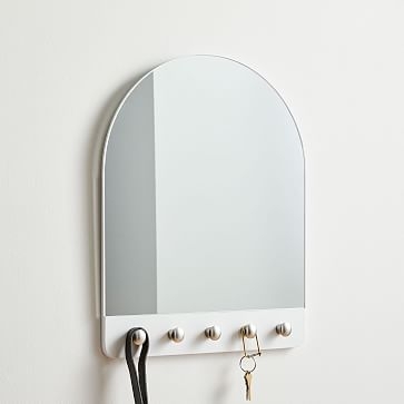 Ease Arc Mirror, White/Nickel - Image 0