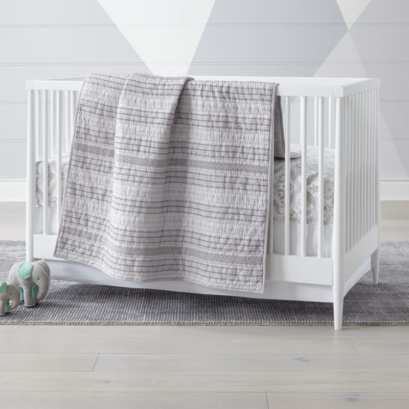 Pattern Play Grey Baby Quilt - Image 1