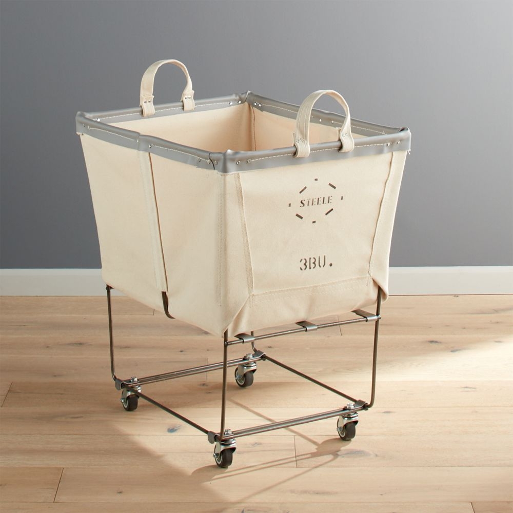 Steele ® 2-Bushel Canvas Rolling Laundry Hamper - Image 0