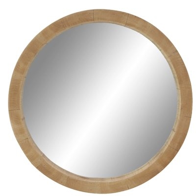 Alper 24" Rustic Round Accent Mirror - Image 0