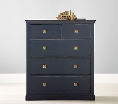 Charlie Drawer Chest, Weathered Navy, In-Home Delivery - Image 1