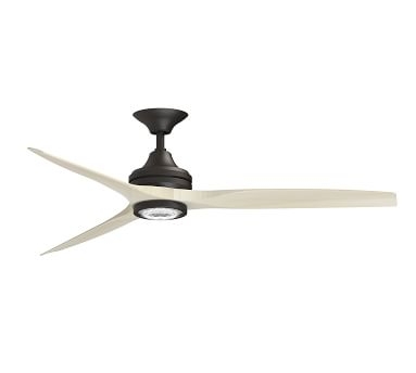 60" Spitfire Indoor/Outdoor Ceiling Fan, Dark Bronze Motor with Natural Blades - Image 4