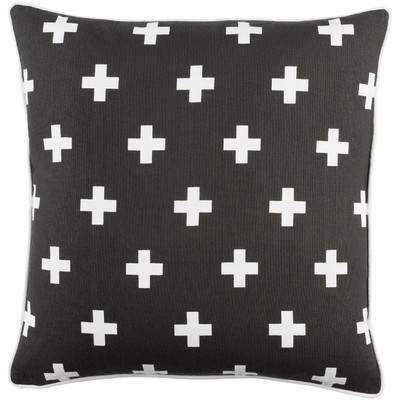 Antonia Contemporary Square Cotton Throw Pillow - Image 0
