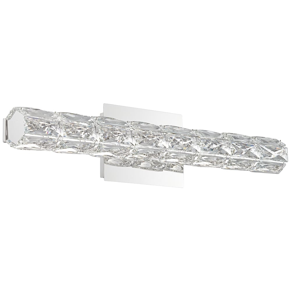 Vienna Full Spectrum Evie 24" Chrome and Crystal LED Bath Bar Light - Image 0