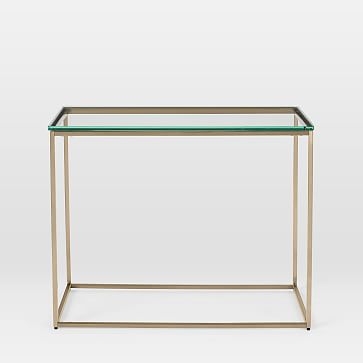 Streamline Side Table, Glass, Antique Bronze - Image 4