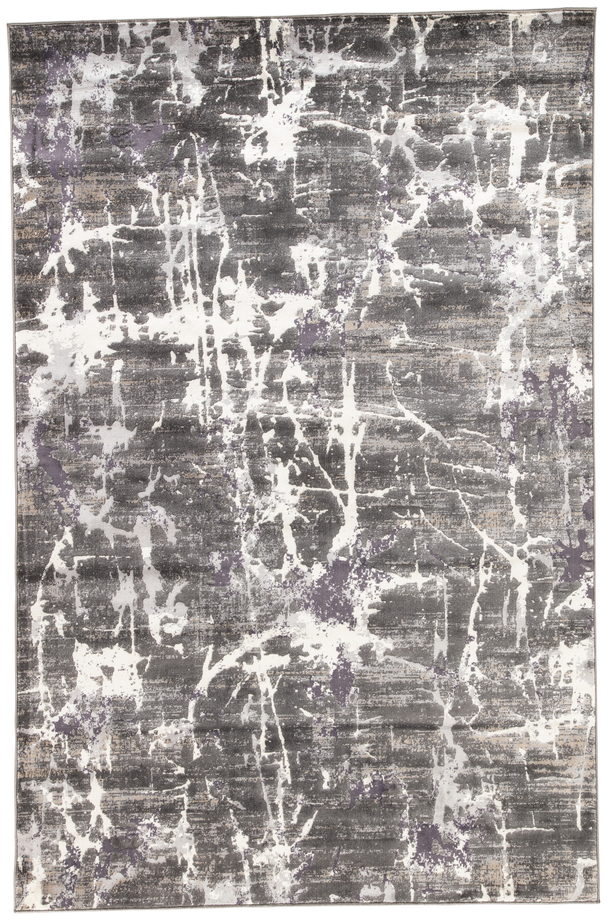 Edge Abstract Gray/ Black Area Rug (9' X 13') - Image 0