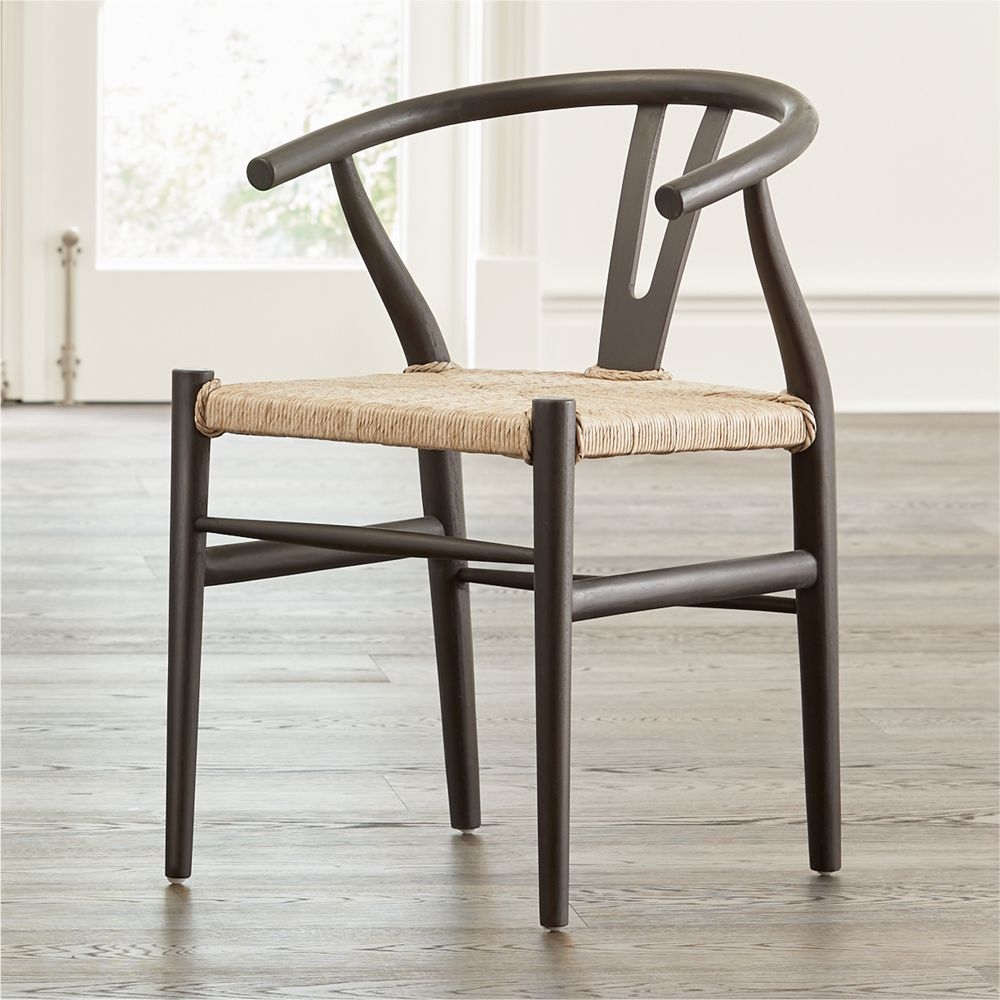 Crescent Black Rush Seat Dining Chair - Image 0