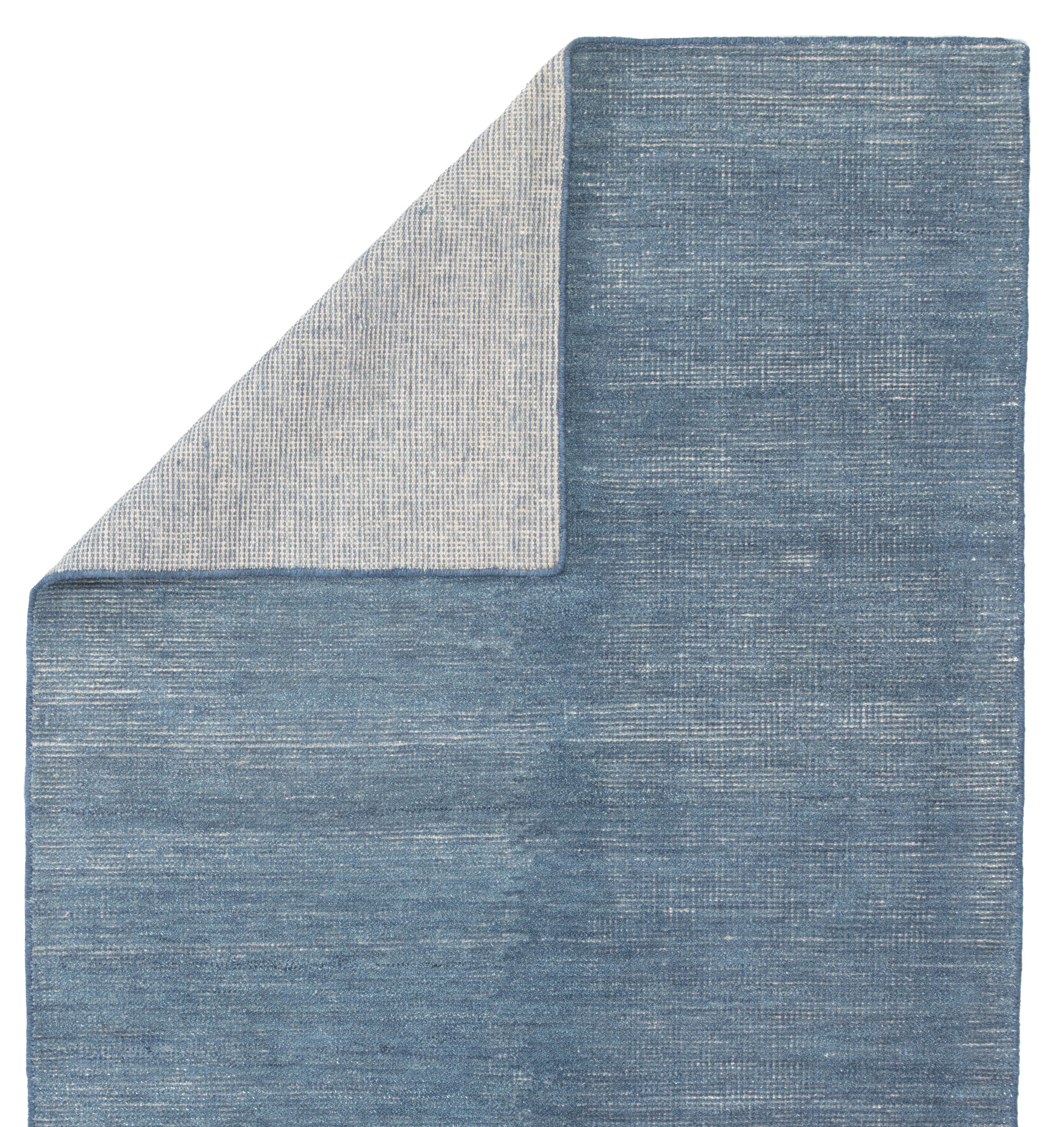 Paramount Hand-Knotted Solid Indigo/ White Area Rug, 5' X 8' - Image 2
