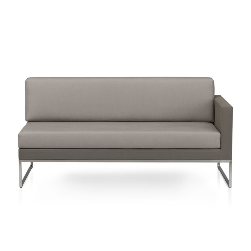 Dune Taupe Right Arm Loveseat with Sunbrella ® Cushions - Image 4