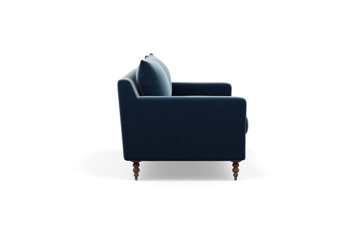 Sloan Sofa with Sapphire Fabric and Oiled Walnut legs - Image 2