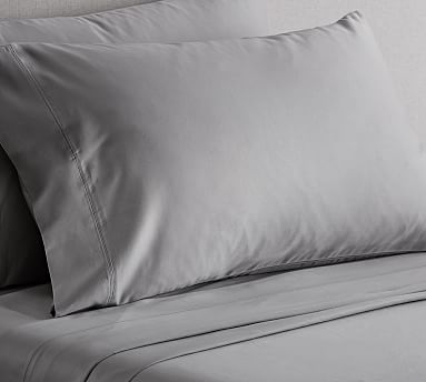 700-Thread-Count Sateen Sheet Set, Queen, Smoke Gray - Image 2