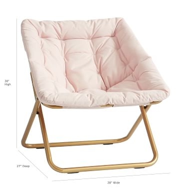 Solid Blush Hang-A-Round Square Chair - Image 3