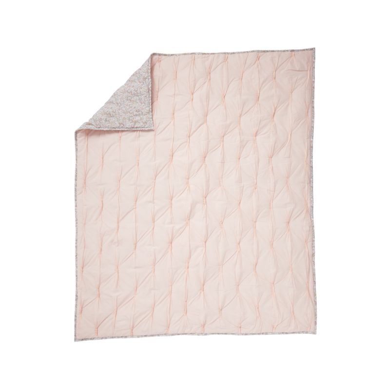 Chic Pink Floral Baby Quilt - Image 8