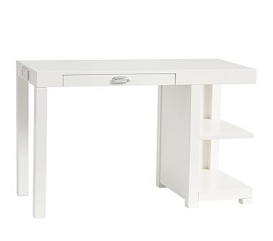 Parsons Utility Shelf Desk, Simply White, Standard UPS Delivery - Image 4