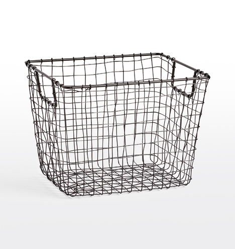 Medium Oil-Rubbed Bronze Wire Storage Basket - Image 4