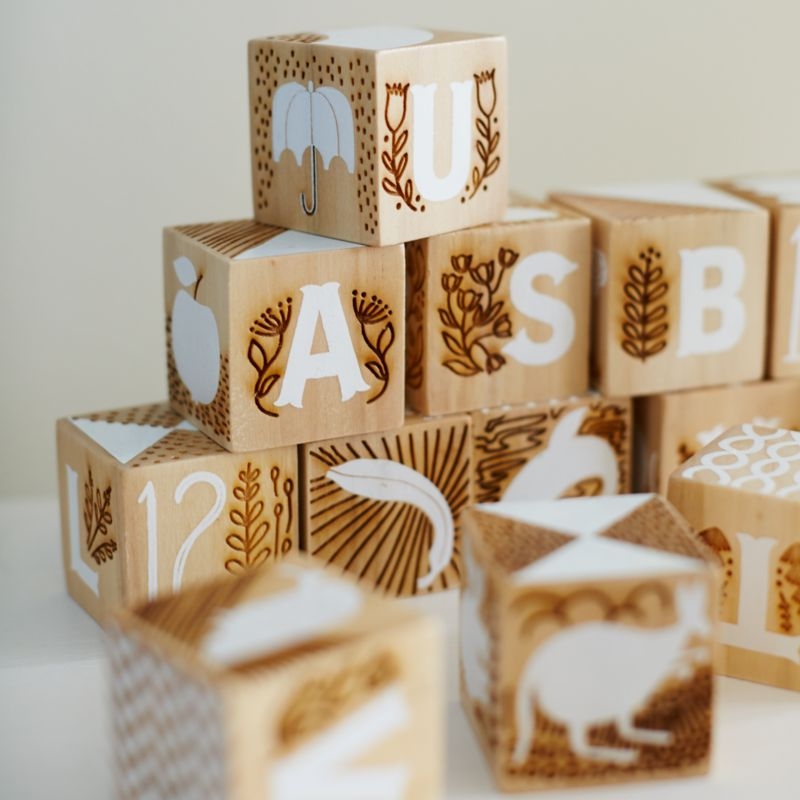 Etched Wooden Baby Blocks - Image 9