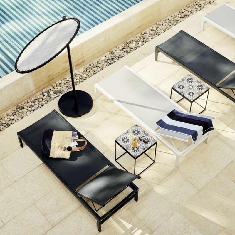 Idle Black Outdoor Sun Lounger - Image 2